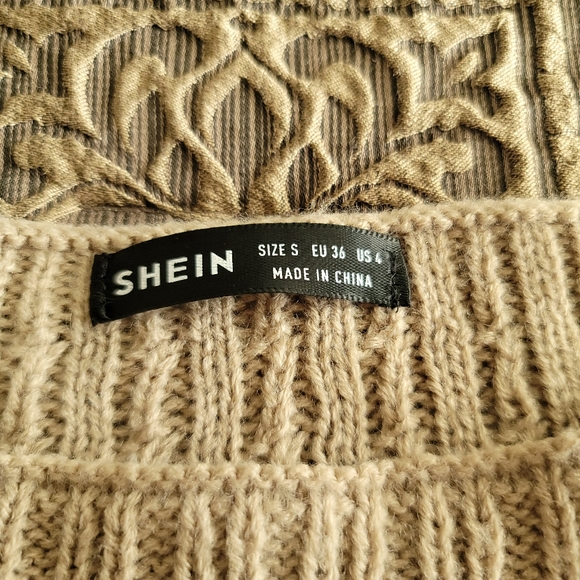 SHEIN Beige Knit Sweater | Size Small | Like New - Picture 4 of 6